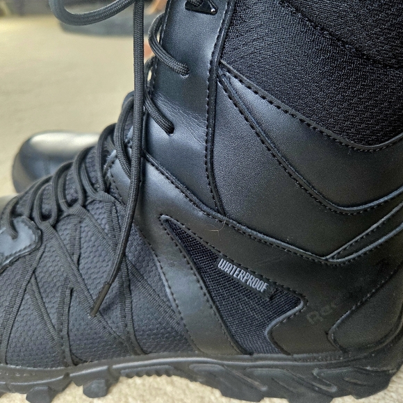 Reebok Trailgrip Tactical Mens 8" Leather Waterproof Insulated Boots Black Sz 15 - Picture 2 of 10